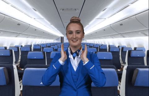 flying klm royal dutch airlines GIF